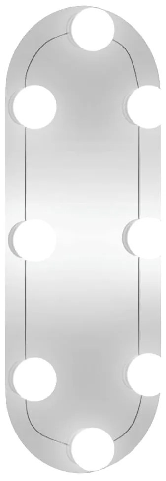 vidaXL Καθρέφτης Τοίχου Οβάλ με Φώτα LED 15x40 εκ. από Γυαλί