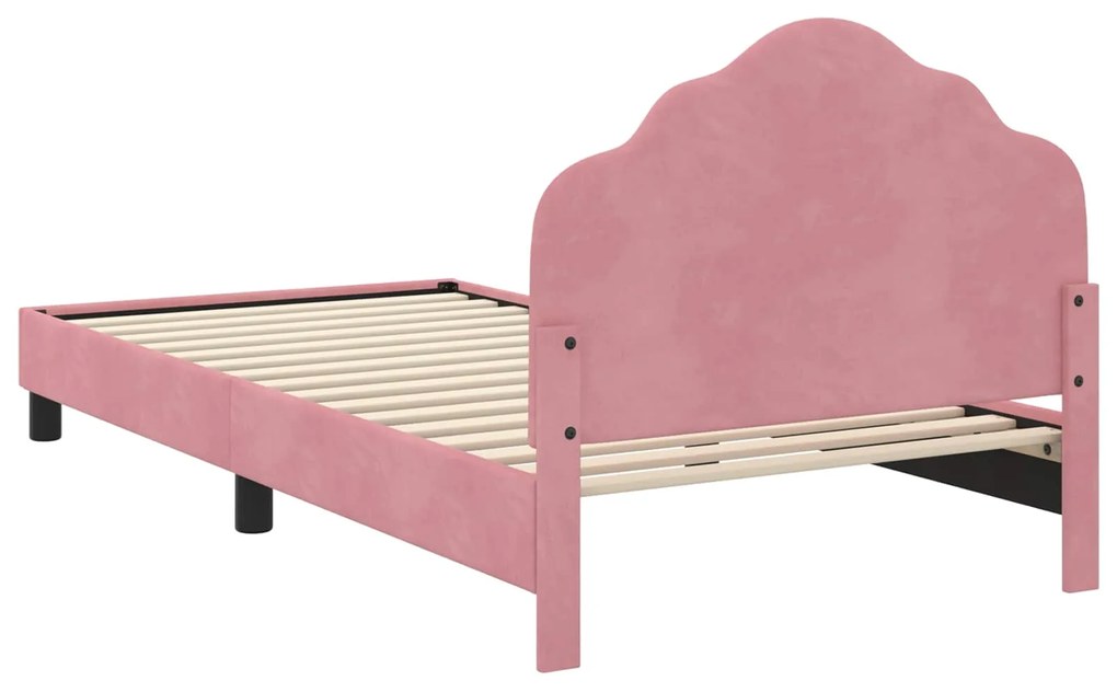 vidaXL Κρεβάτι Παιδικής Κρεβατοκάμαρας με Κεφαλάκι Ροζ 80 x 200 cm