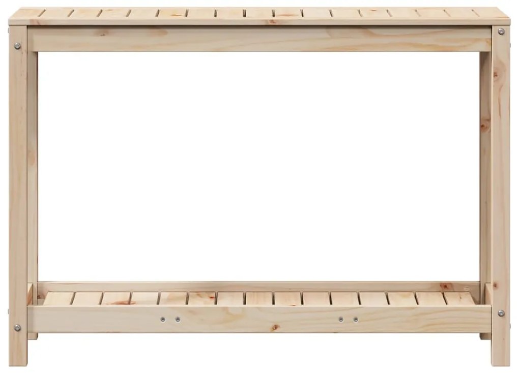 vidaXL Τραπέζι Κηπουρικής με Ράφι 108 x 35 x 75 εκ. Μασίφ Ξύλο Πεύκου