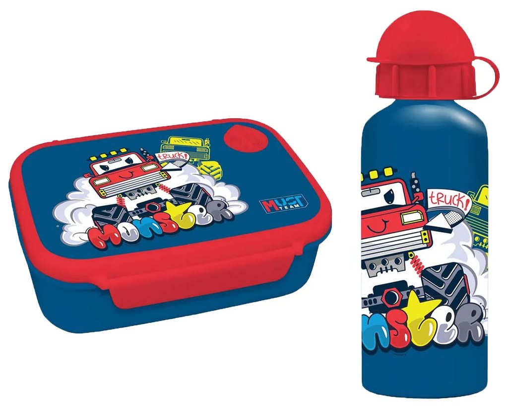 Φαγητοδοχείο 800ml &amp; Παγούρι 500ml  Must Monster Truck 000586463