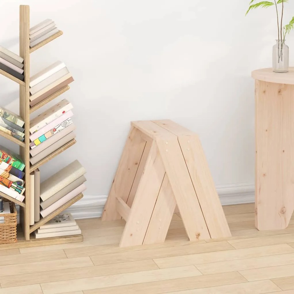 vidaXL Σκαμπό 2 τεμ. 40 x 40 x 45 εκ. από Μασίφ Ξύλο Πεύκου
