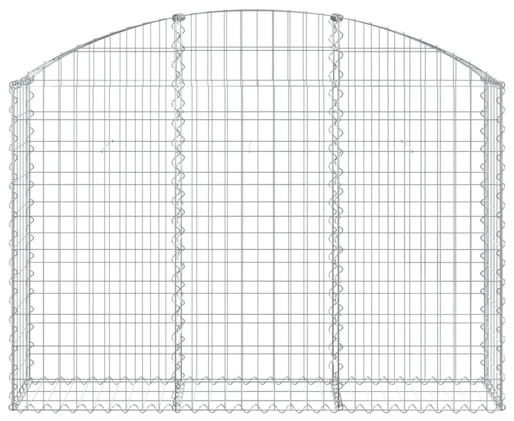 Συρματοκιβώτιο Τοξωτό 150x30x100/120εκ. από Γαλβανισμένο Χάλυβα - Ασήμι