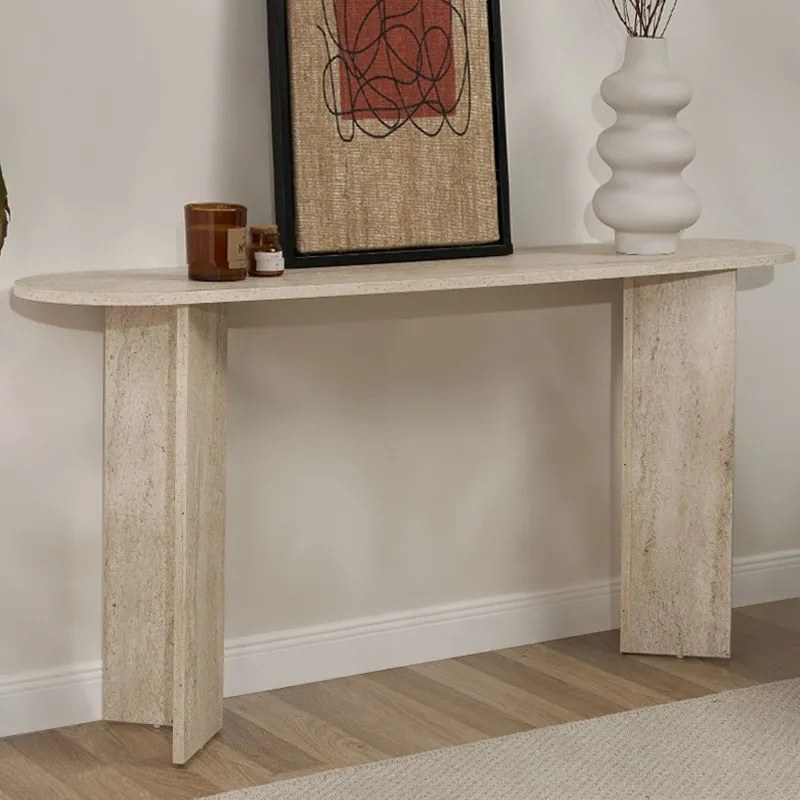 Megapap Κονσόλα Sira Travertine 150x35x75εκ.