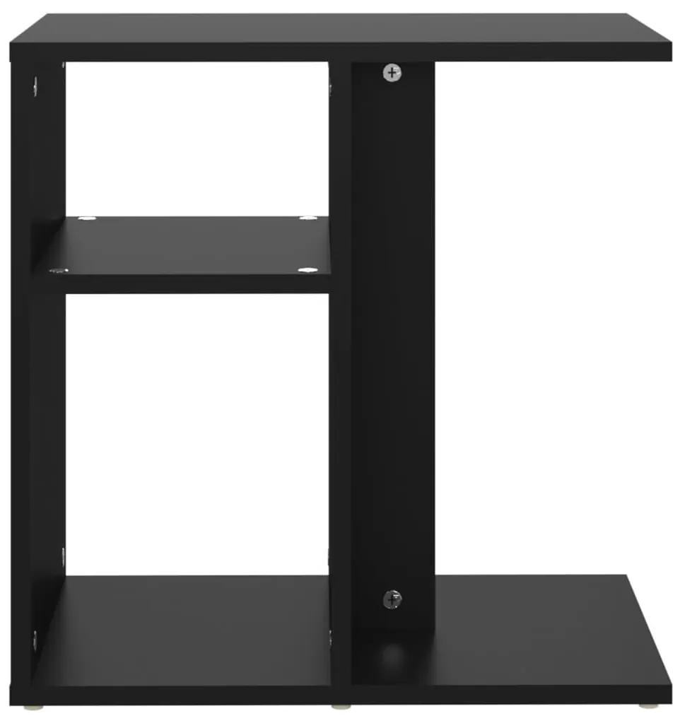 Τραπέζι Βοηθητικό Μαύρο 50 x 30 x 50 εκ. από Μοριοσανίδα - Μαύρο