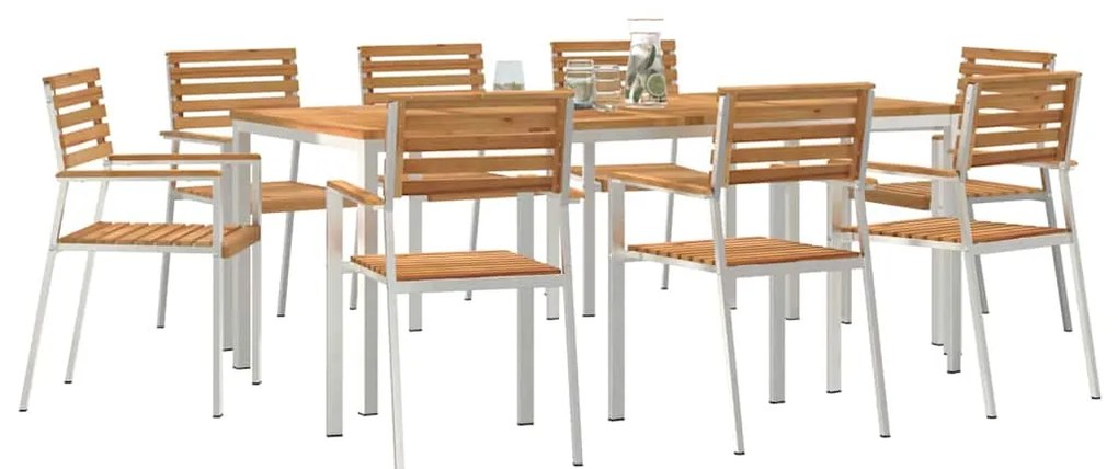 vidaXL Σέτ φαγητού για κήπο 9 pcs