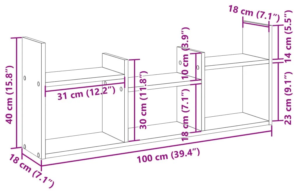 ΝΤΟΥΛΑΠΙ ΤΟΙΧΟΥ ΑΡΤΙΣΙΑΝΗ ΔΡΥΣ 100X18X40 ΕΚ. ΕΠΕΞΕΡΓΑΣΜΕΝΟ ΞΥΛΟ 854804