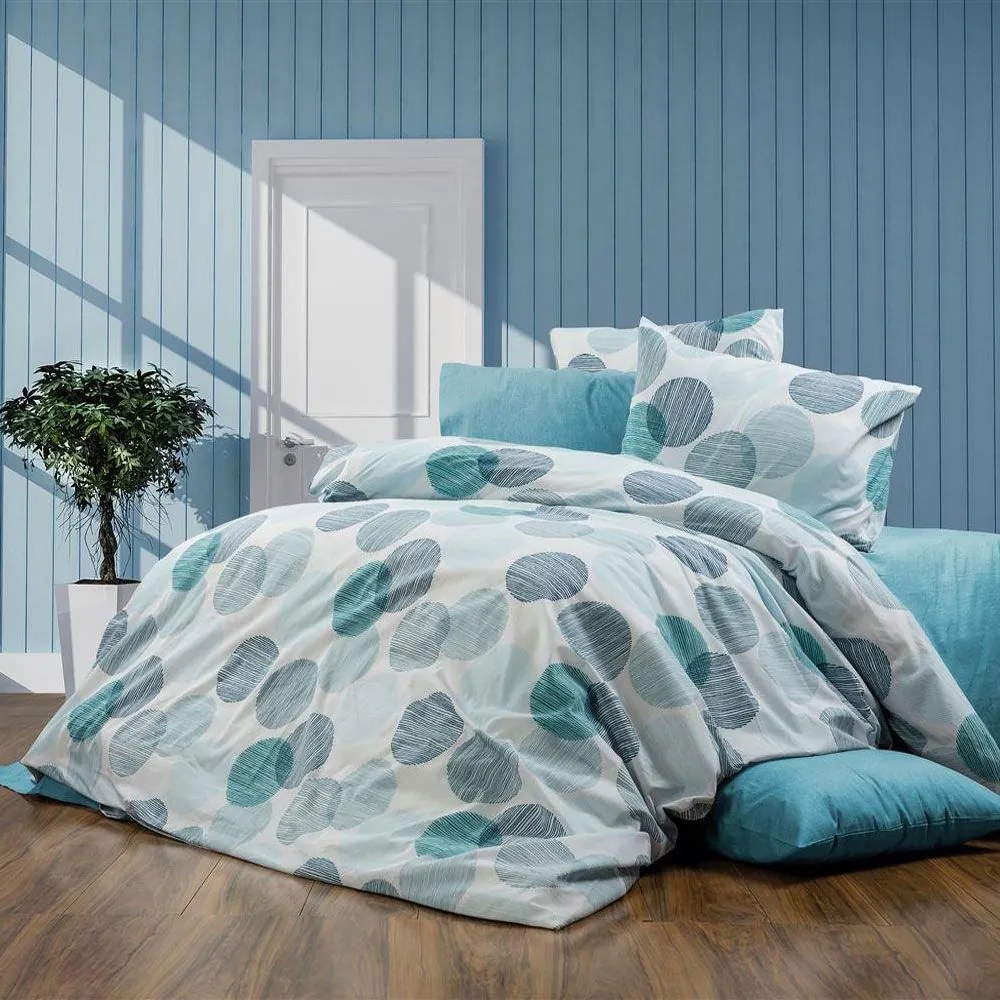 Παπλωματοθήκη Κοραλία 467 Petrol DimCol Μονό 160x240cm Cotton-Polyester