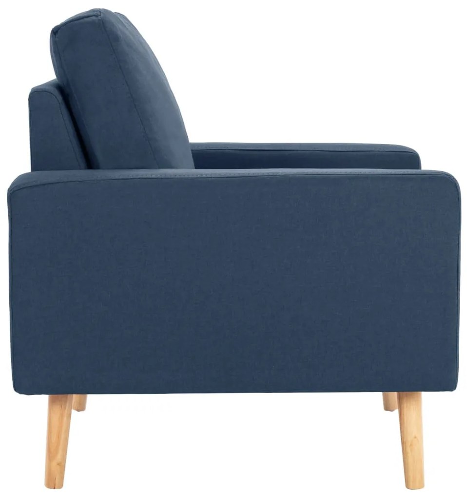 vidaXL Σετ Σαλονιού 2 Τεμαχίων Μπλε Υφασμάτινο