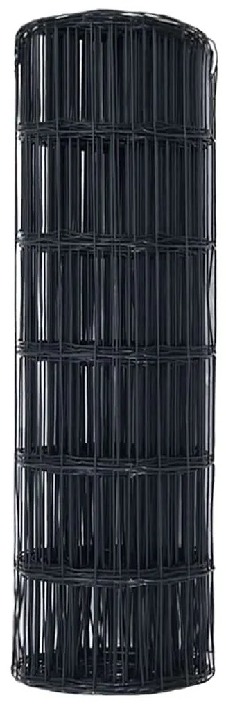 vidaXL Φράχτης Εuro Γκρι 0.4 x 50 μ. Σίδηρος με επικάλυψη PVC
