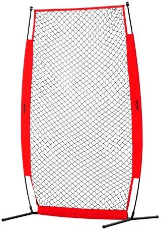 VEVOR I Screen Baseball for Batting Cage, 7x4 ft Baseball & Softball Safety Screen, Body Protector Portable Batting Screen with Carry Bag & Ground Stakes, Baseball Pitching Net for Pitchers Protection