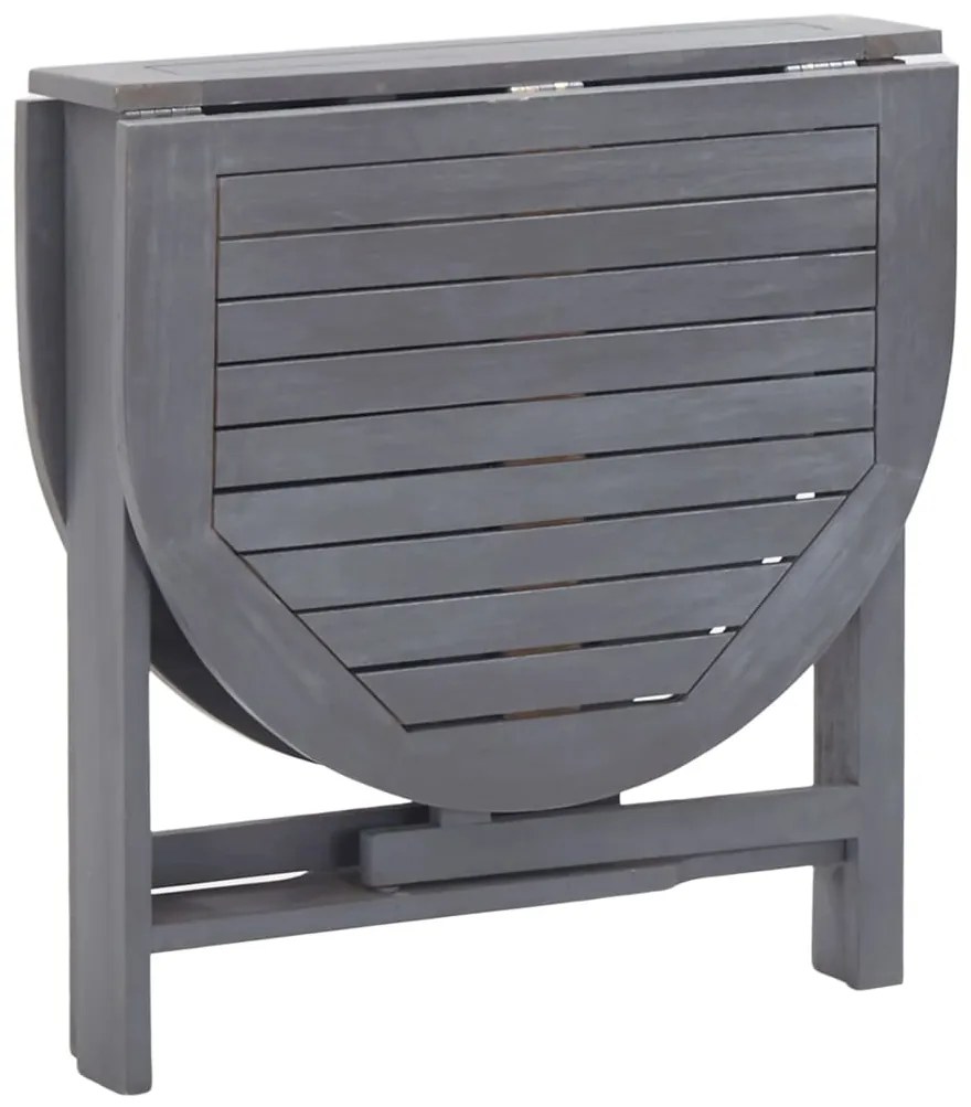 vidaXL Τραπέζι Κήπου Γκρι 120 x 70 x 74 εκ. από Μασίφ Ξύλο Ακακίας