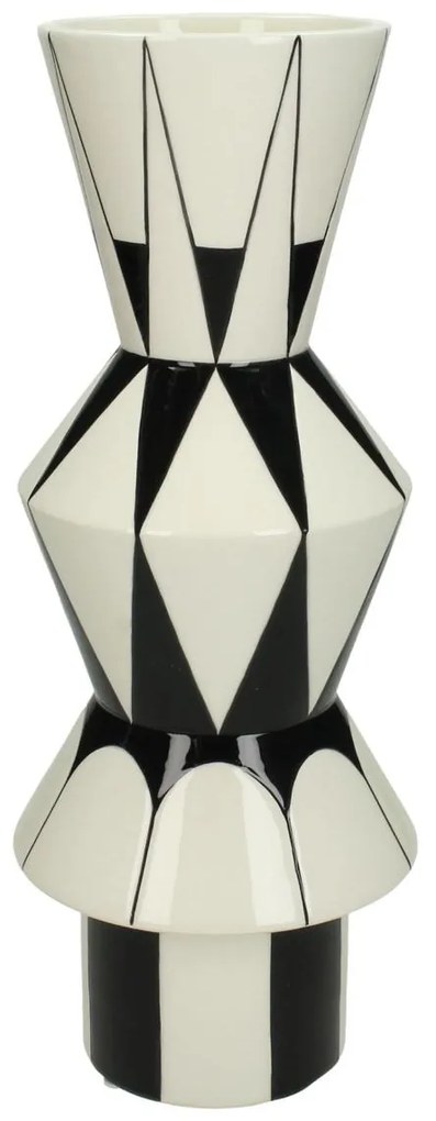 Βάζο ArteLibre Με Σχέδιο Μαύρο Δολομίτης 13x13x32.5cm-05152416