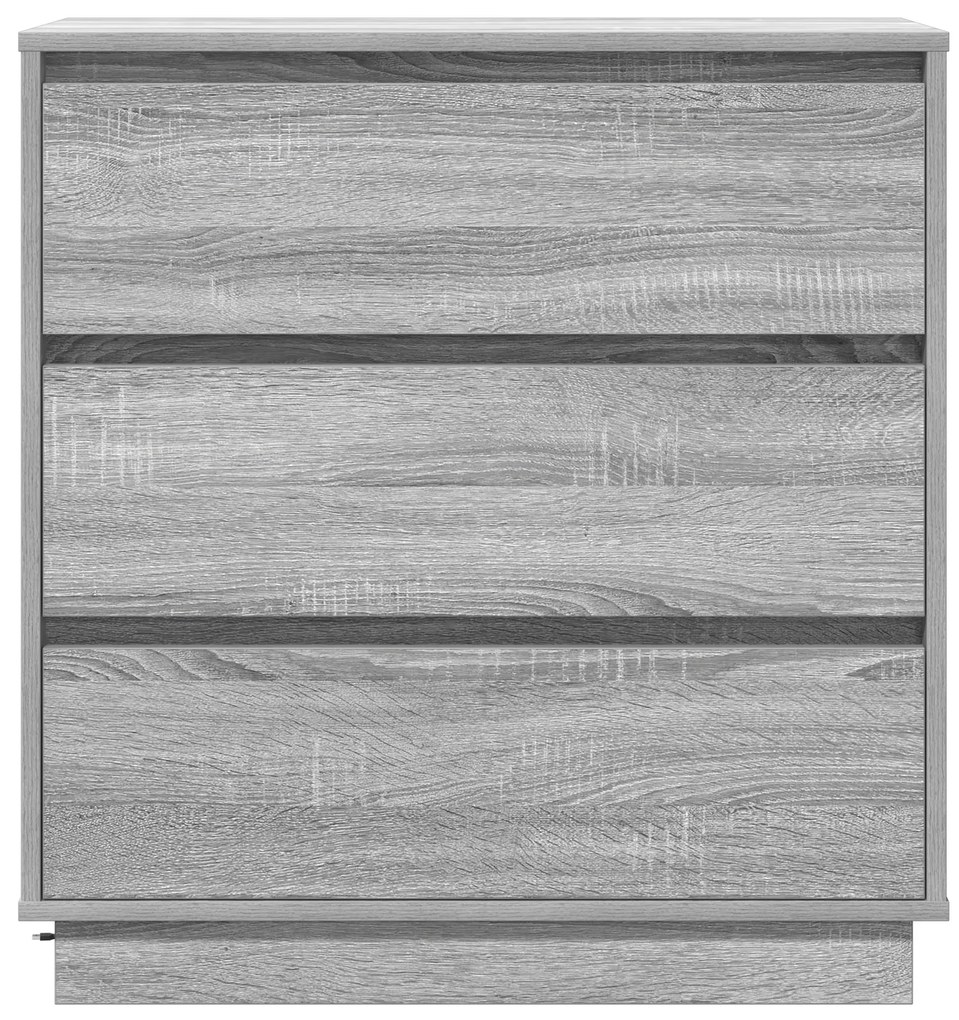 vidaXL Κομοδίνο με LED Γκρι Σονομα 71x34,5x75 εκ. Συνθετικό Ξύλο