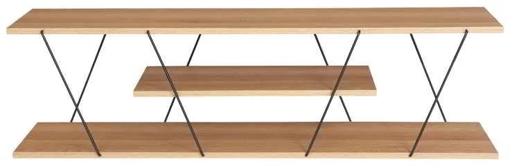 Έπιπλο τηλεόρασης Tars pakoworld sonoma-μαύρο 120x30x33εκ