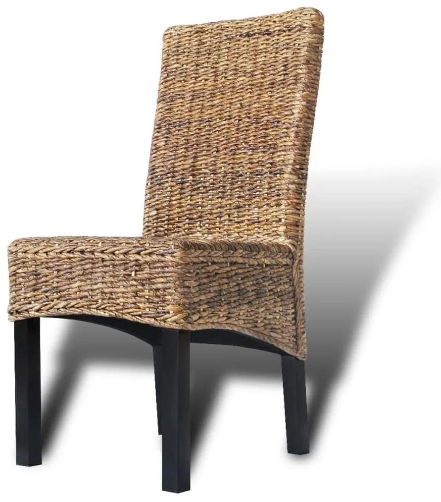 Καρέκλες Τραπεζαρίας 4 τεμ. από Άμπακα / Μασίφ Ξύλο Μάνγκο - Καφέ