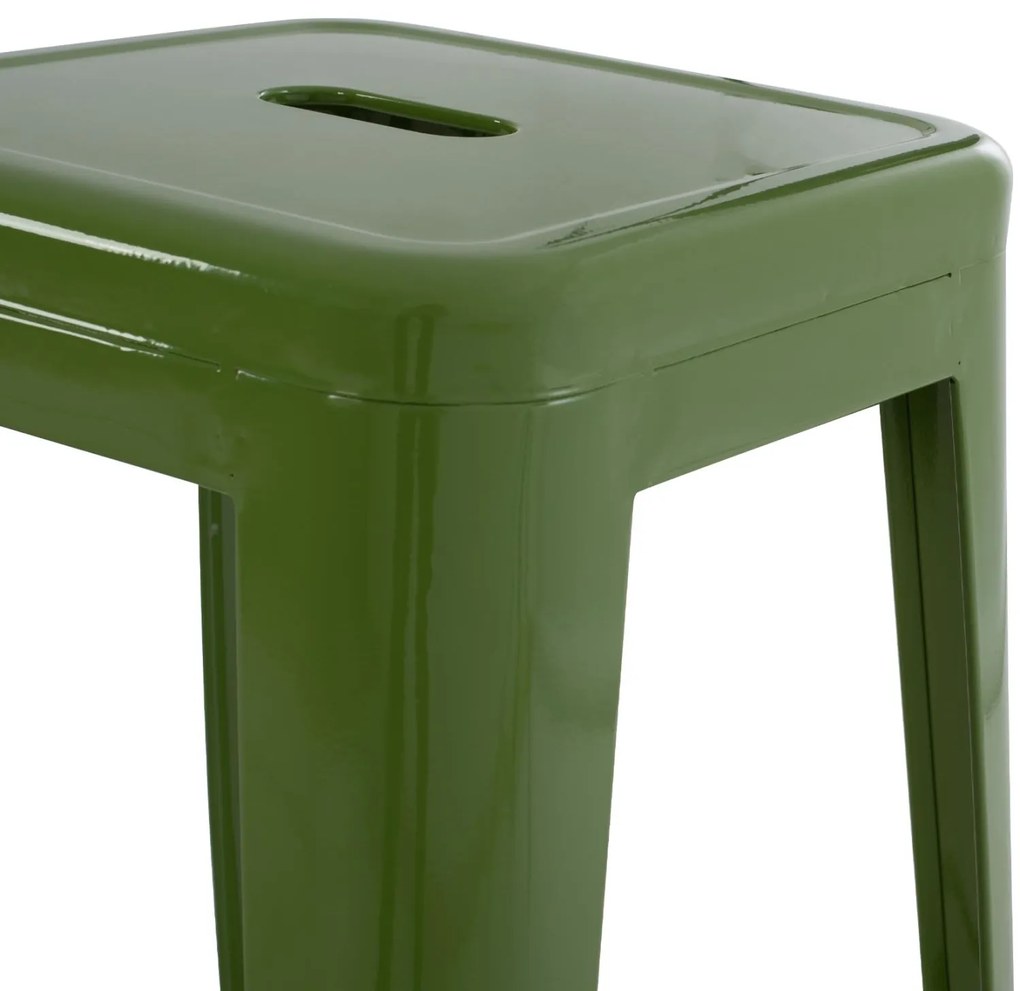 ΣΚΑΜΠΟ BAR ΜΕΤΑΛΛΙΚΟ MELITA ΣΕ LIGHT OLIVE GREEN  43x43x78 εκ.