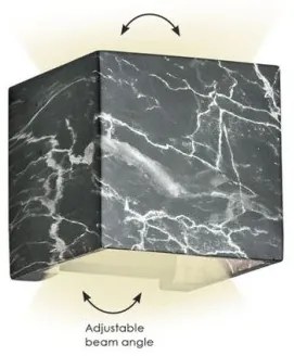 Απλίκα Φωτιστικό Τοίχου IP65 Davos 14x14x14 Viokef 4202803 Μαύρο