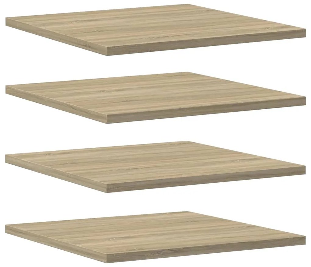 vidaXL Ράφια Βιβλιοθήκης 4 τεμ. Sonoma Δρυς 40x40x1,5 εκ. Μοριοσανίδα