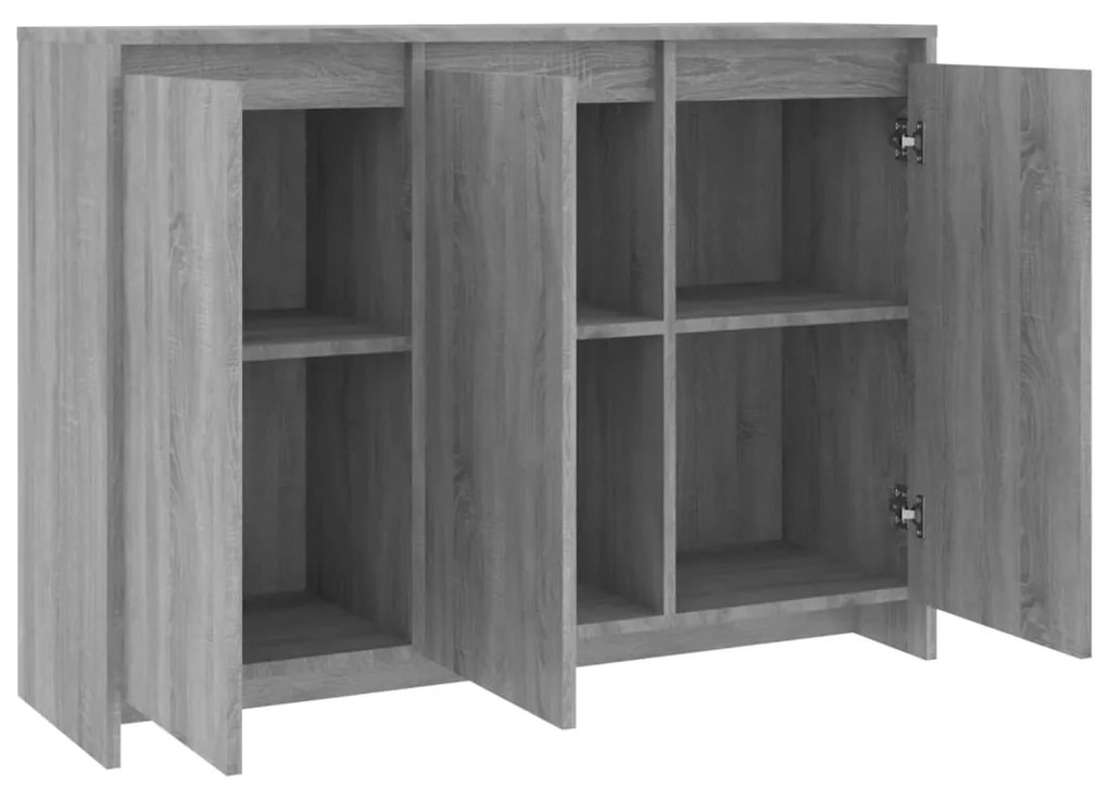 vidaXL Μπουφές Γκρι Sonoma 102x33x75 εκ. από Επεξεργασμένο Ξύλο