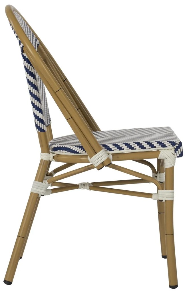Καρέκλα C5860.02 Bamboo Look Μπλέ - Λευκό 46x56x88Y εκ. 46x56x88 εκ.