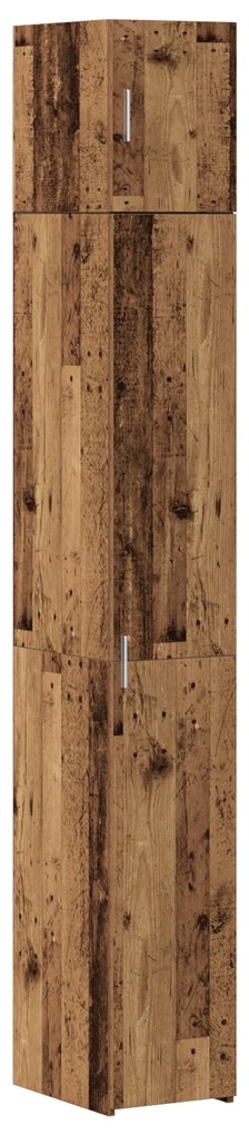 vidaXL Λεπτό Ντουλάπι Παλιά Ξυλεία 30x42.5x225 εκ. Μηχανικά ξύλο