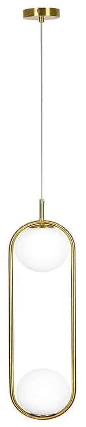 Φωτιστικό Οροφής SE 110-2 77-4489 Prato Pendant Brass Gold Homelighting Μέταλλο,Γυαλί