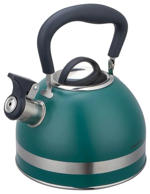 Τσαγιέρα με σφυρίχτρα Kinghoff KH 1855, 1.8l, Επαγωγή, Θερμομονωμένη λαβή, Πράσινο