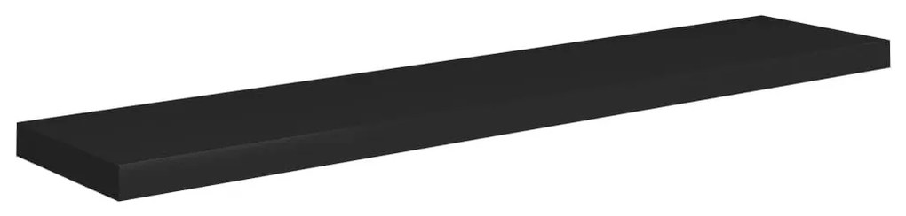 Ράφια Τοίχου 4 τεμ. Μαύρα 120x23,5x3,8 εκ. MDF - Μαύρο