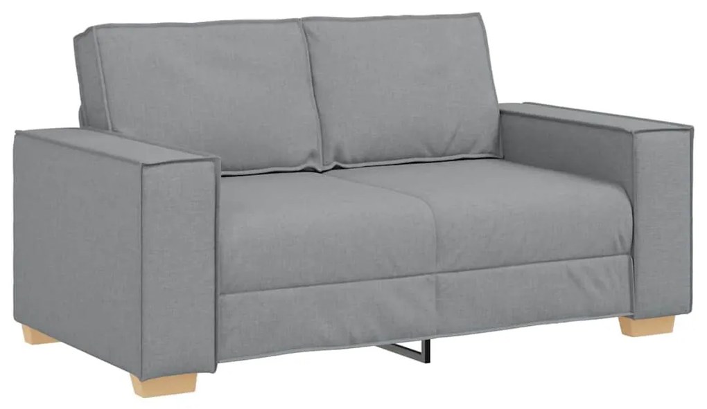 vidaXL Καναπές 3 pcs Ανοιχτό γκρι Ύφασμα μείγματος λινών