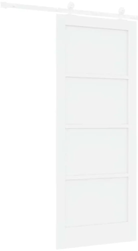 vidaXL Σετ Συρόμενης Πόρτας Λευκό 83 x 202 εκ.