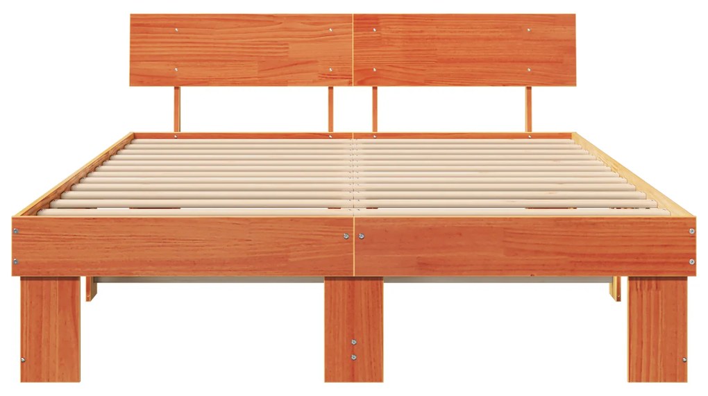 vidaXL Σκελετός Κρεβατιού Καφέ κεριού 160 x 200 cm Ξύλο πεύκου