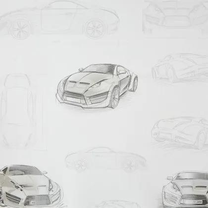 Ταπετσαρία Τοίχου Concept Car Grey