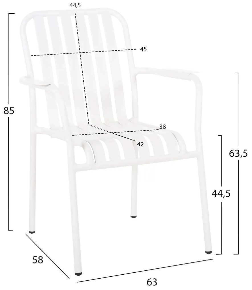 ΠΟΛΥΘΡΟΝΑ ΑΛΟΥΜΙΝΙΟΥ RACHEL HM6088.02 ΛΕΥΚΗ 63x58x85Υεκ.