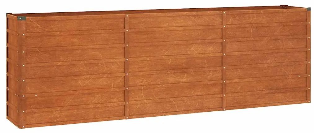 vidaXL Ζαρντινιέρα Σκουριασμένο 240x40x77 εκ. Ατσάλι Σκληρυθέν Αέρα