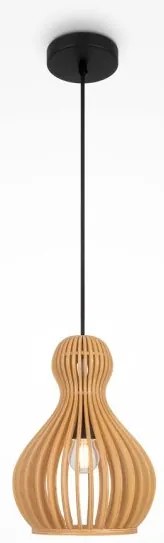 Κρεμαστό Φωτιστικό Οροφής 1xE27 Μπεζ Ξύλο Roots MOD192PL-01W Maytoni MOD192PL-01W Μπεζ
