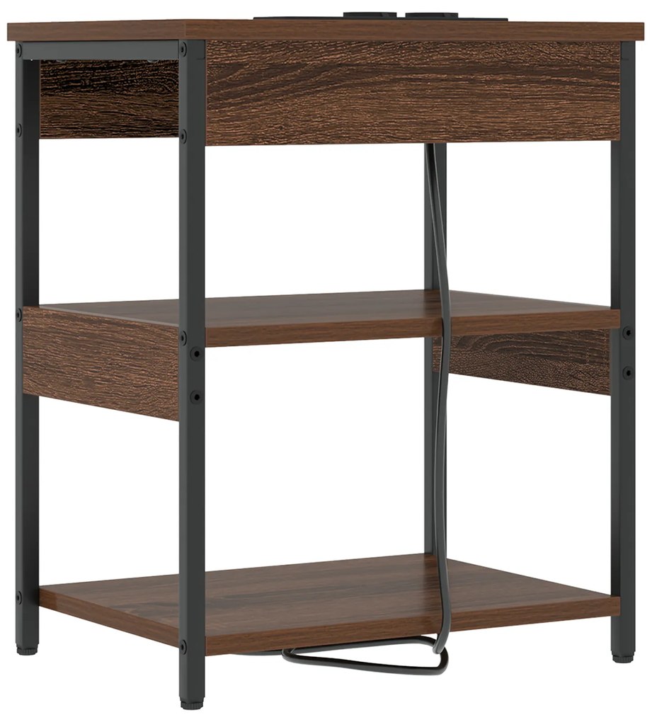 vidaXL Κομοδίνο Καφέ δρυς 41 x 31 x 51 εκ. Επεξεργασμένο ξύλο