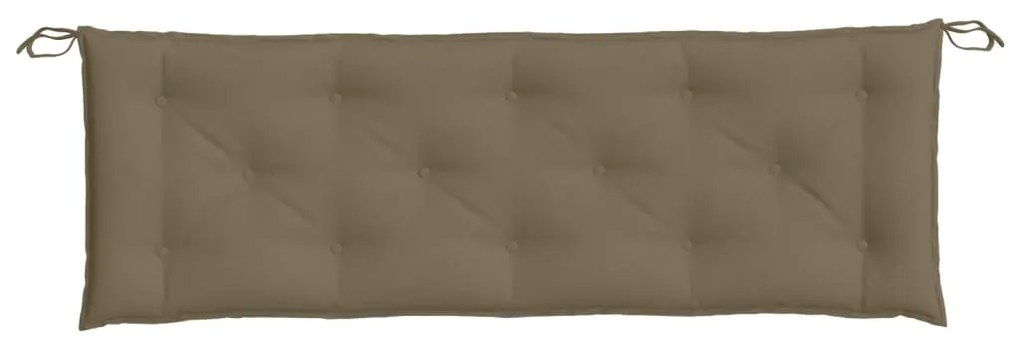 vidaXL Μαξιλάρια Πάγκου Κήπου 2 Τεμ. Taupe Μελανζέ 150x50x7 εκ. Ύφ.