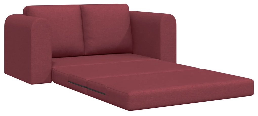 vidaXL Διθέσιος Καναπές 2-σε-1 Μπορντό 148x71x83 cm Ύφασμα