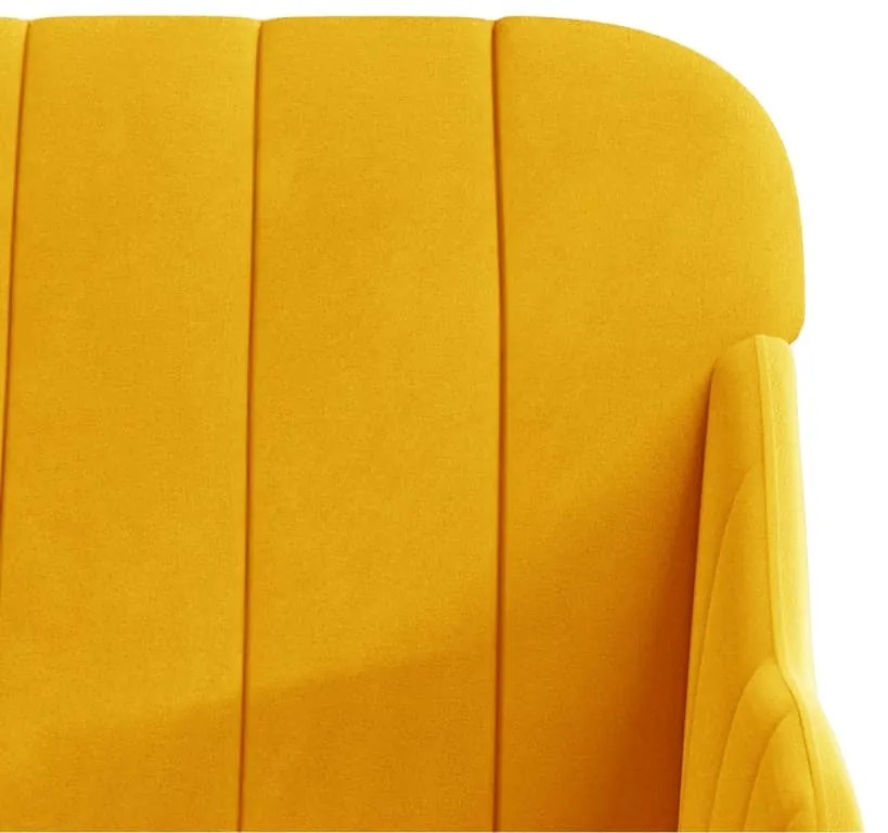 vidaXL Πολυθρόνα Κίτρινη 63 x 76x 80 εκ. Βελούδινη