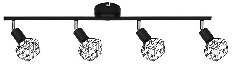 Φωτιστικό Σποτ Aca MC15614B ALADDIN Μαύρο Ματ (Black Mat)