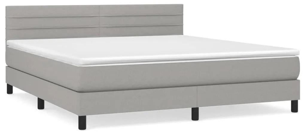 ΚΡΕΒΑΤΙ BOXSPRING ΜΕ ΣΤΡΩΜΑ ΑΝΟΙΧΤΟ ΓΚΡΙ 180X200 ΕΚ. ΥΦΑΣΜΑΤΙΝΟ 3140153