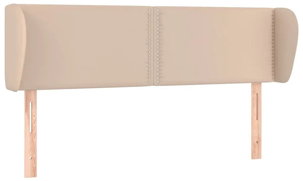 vidaXL Κεφαλάρι με Πτερύγια Καπουτσίνο 147x23x78/88εκ. Συνθετικό Δέρμα