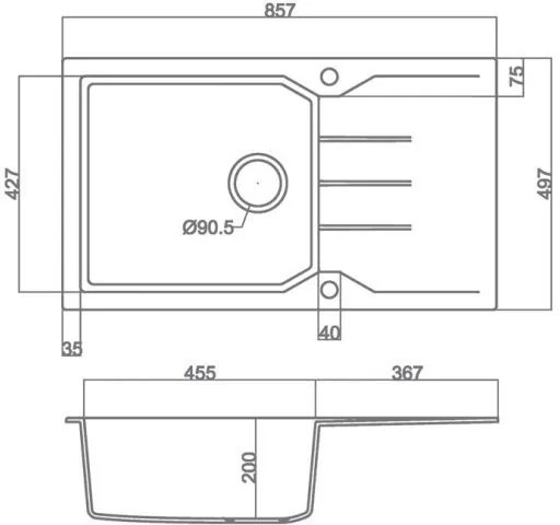 Νεροχύτης Sanitec 814-Bianco