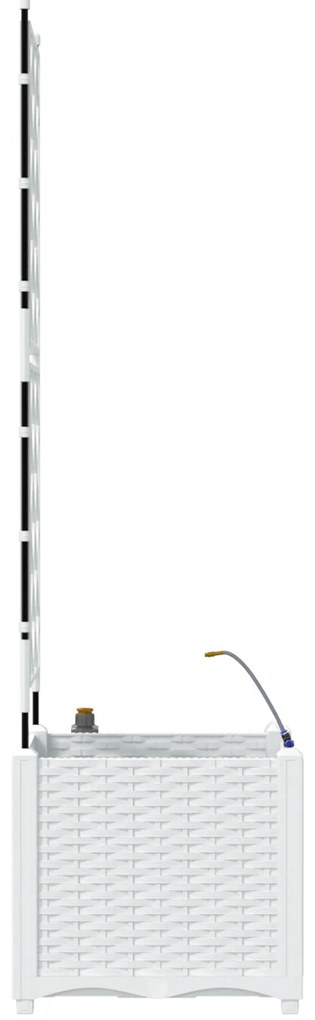 vidaXL Γλάστρες Κήπου 1 τεμ Καφασωτό Λευκό 40 x 40 x 142 cm Πλαστικό