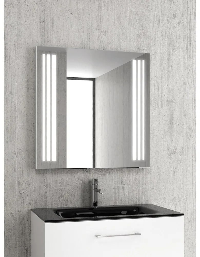Karag PIC011-1000 Καθρέπτης Από Ανοξείδωτο Ατσάλι 100x75x4 cm & Κρυφό Φωτισμό LED