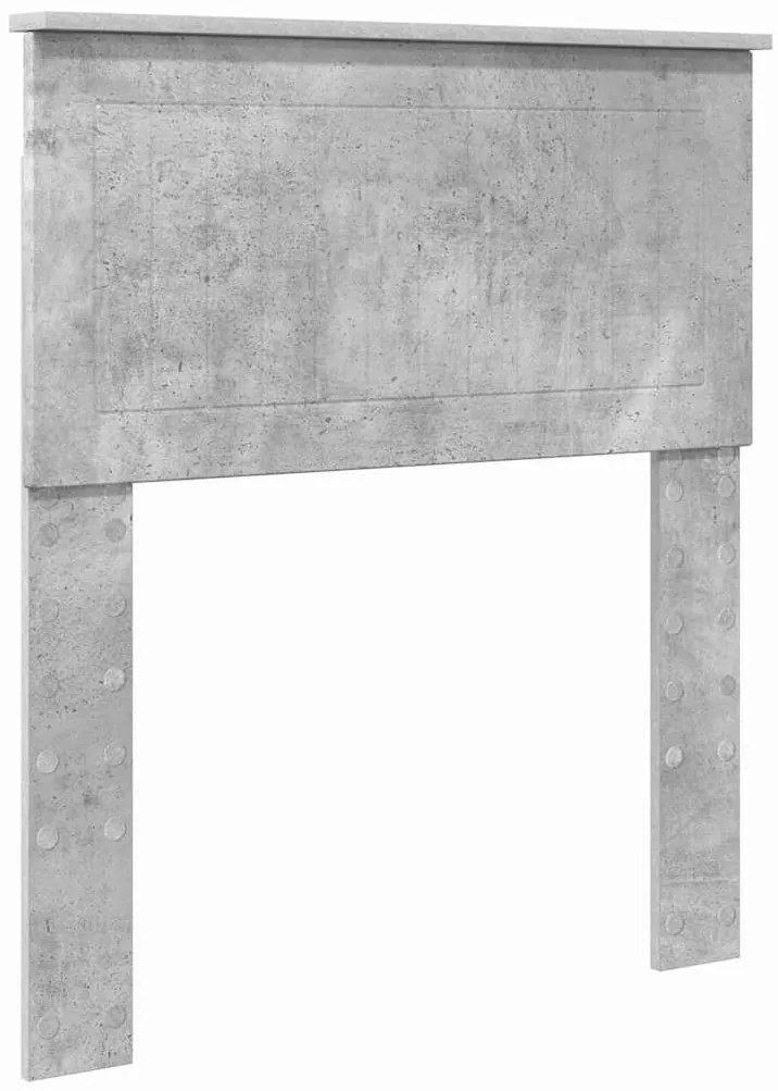 vidaXL Κεφαλάρι με κεφαλάρι Σκυρόδεμα Γκρι 75 cm Επεξεργασμένο ξύλο