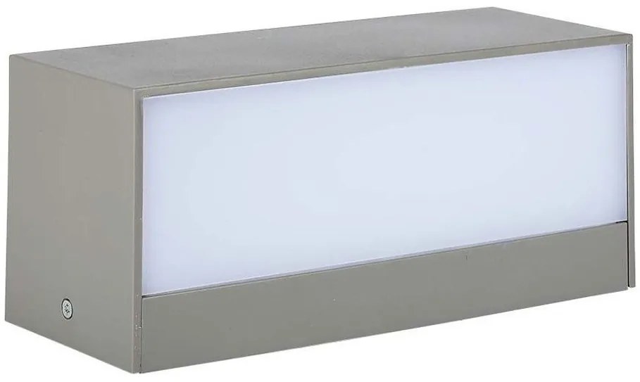 Απλίκα Φωτιστικό Τοίχου LED 12W 230V 1150lm 90° IP65 Up-Down Large Γκρι Φυσικό Λευκό 218243 VTAC-218243-Γκρι 218243