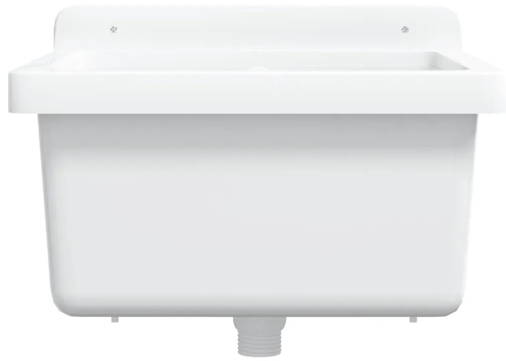 vidaXL Νιπτήρας Επίτοιχος Λευκός 40x40x24 εκ. από Ρητίνη