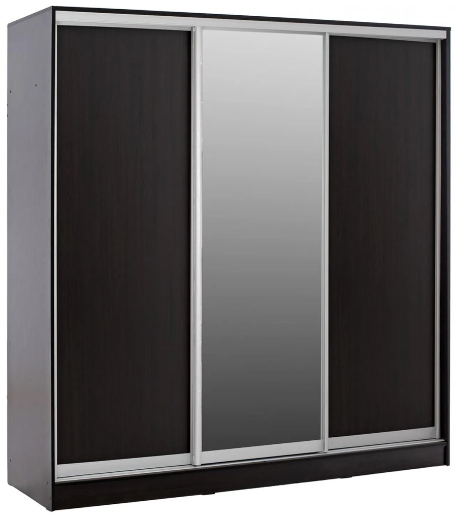 Ντουλάπα Συρόμενη ADLER Τρίφυλλη με Καθρέπτη Wenge 200x60x210Υ εκ. 200x60x210 εκ.