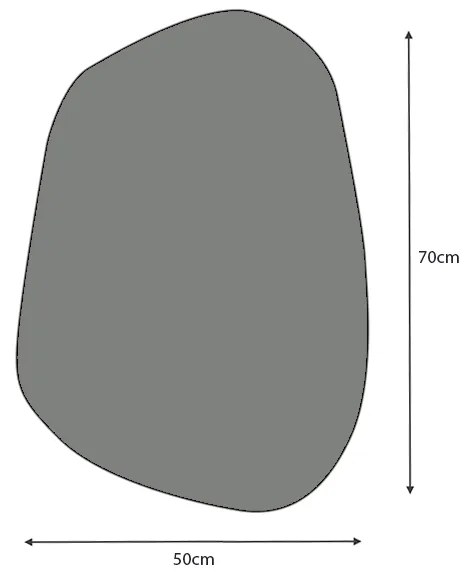 Καθρέπτης τοίχου Denza Megapap χρώμα λευκό 50x70x2,2εκ.